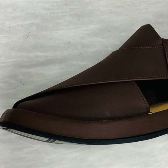 Premium Quality Dark Brown Shoes, Peshawar Zalmi Pure Handmade Chappal - Picture 9 of 11